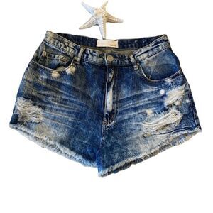 Garage high rise jean Shorts